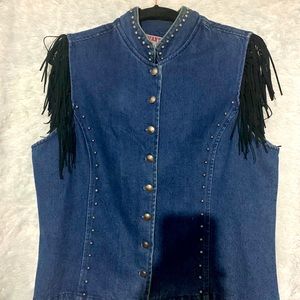 Blue Jean Stud Vest